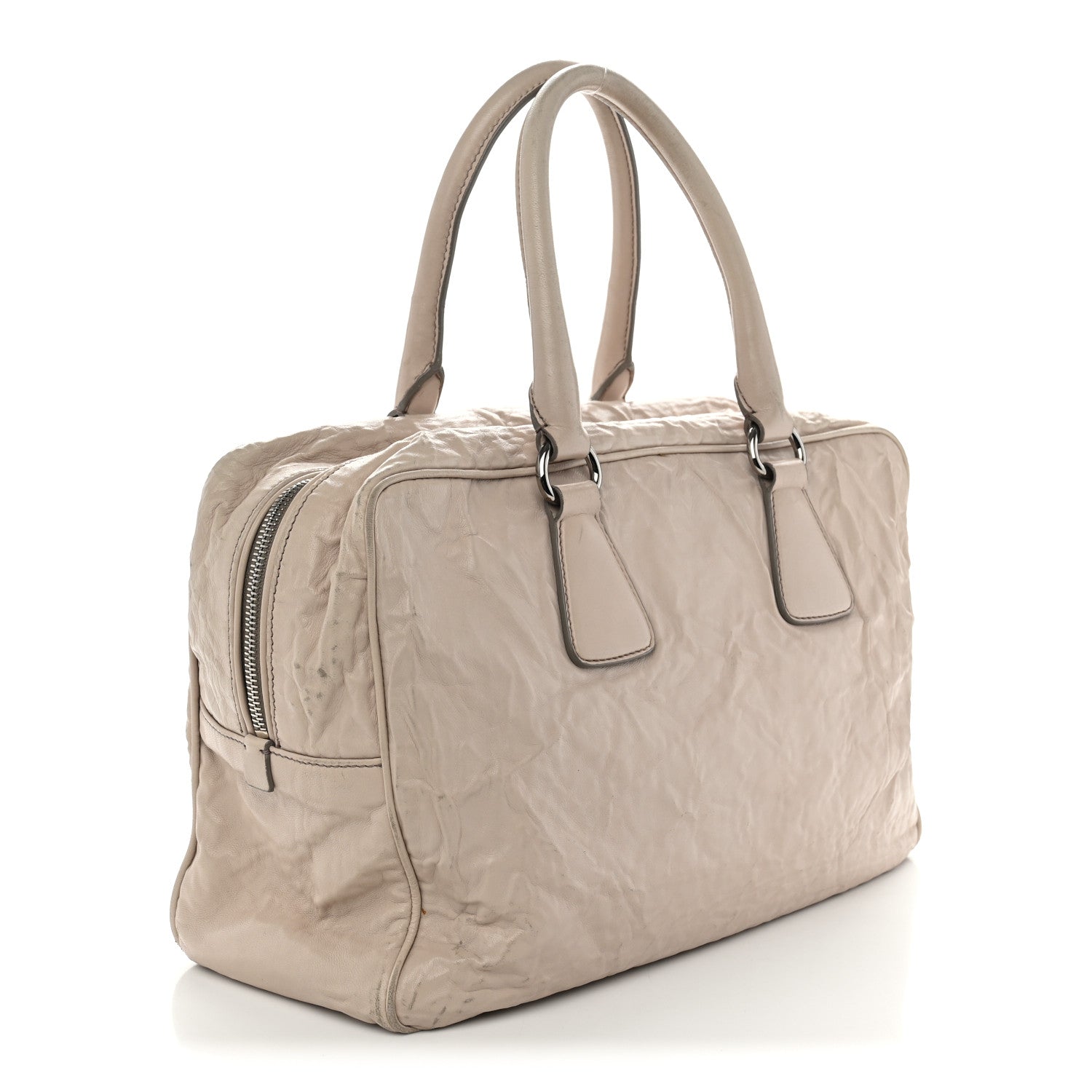 Prada Nappa Antik Bauletto Satchel Argilla 2 of 12