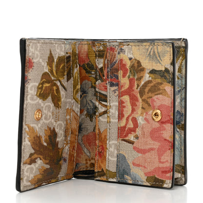 Gucci GG Supreme Monogram Water Flora Web Ophidia Card Case Beige White Multicolor 5 of 8