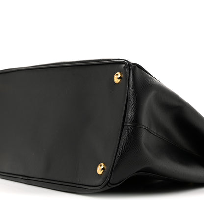 Prada Saffiano Lux Large Galleria Double Zip Tote Black 10 of 13