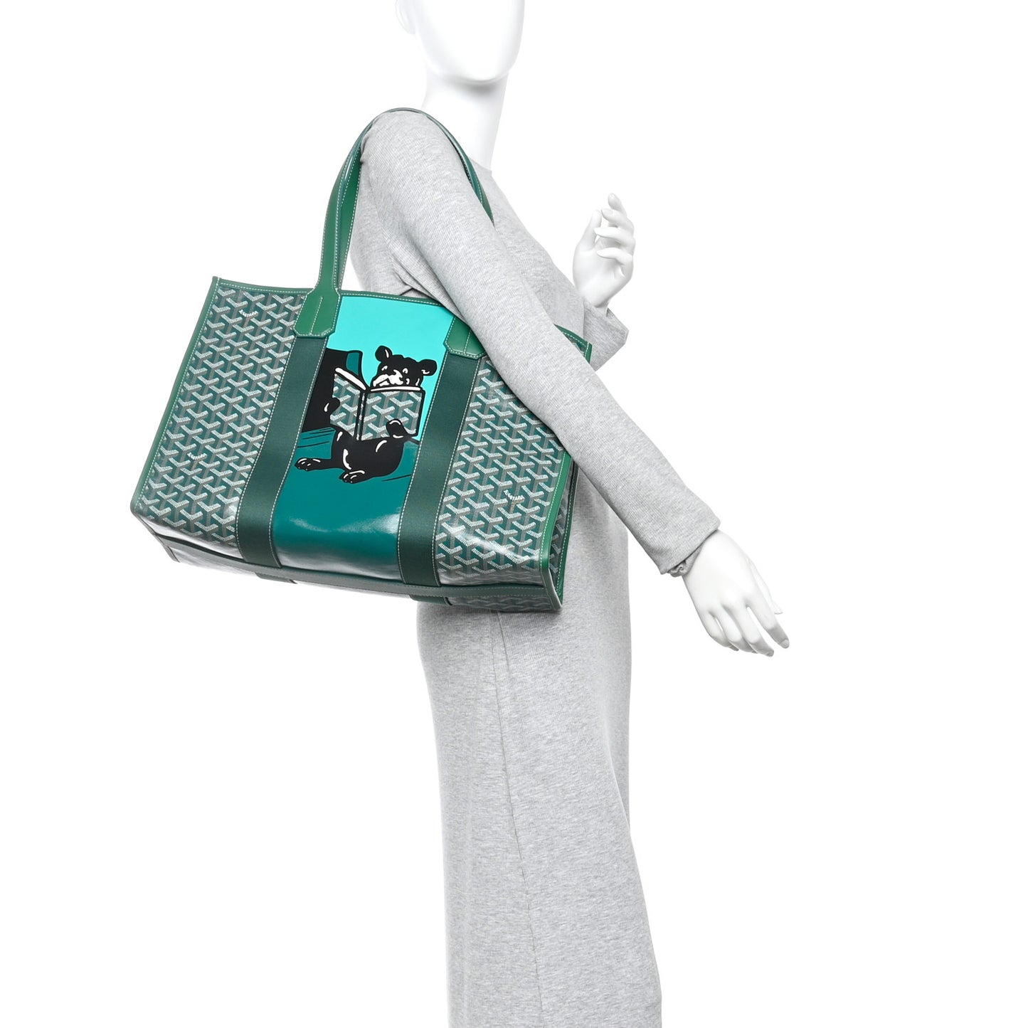Goyardine Villette MM Tote Green