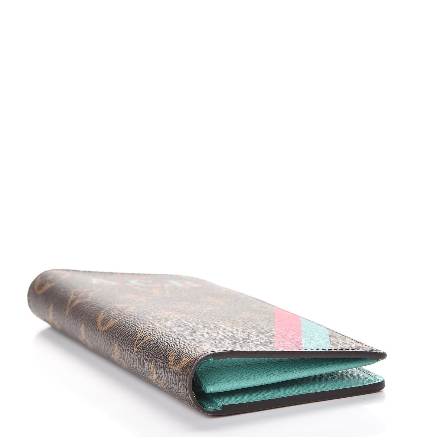 Monogram My LV Heritage Brazza Wallet Pink Turquoise