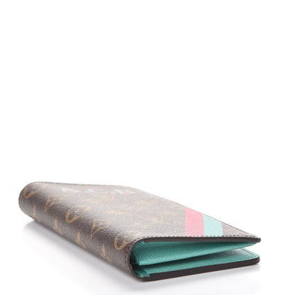 Louis Vuitton Monogram My LV Heritage Brazza Wallet Pink Turquoise 5 of 9
