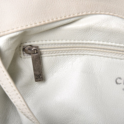 Chanel Calfskin Large East West Modern Chain Tote White 9 of 24