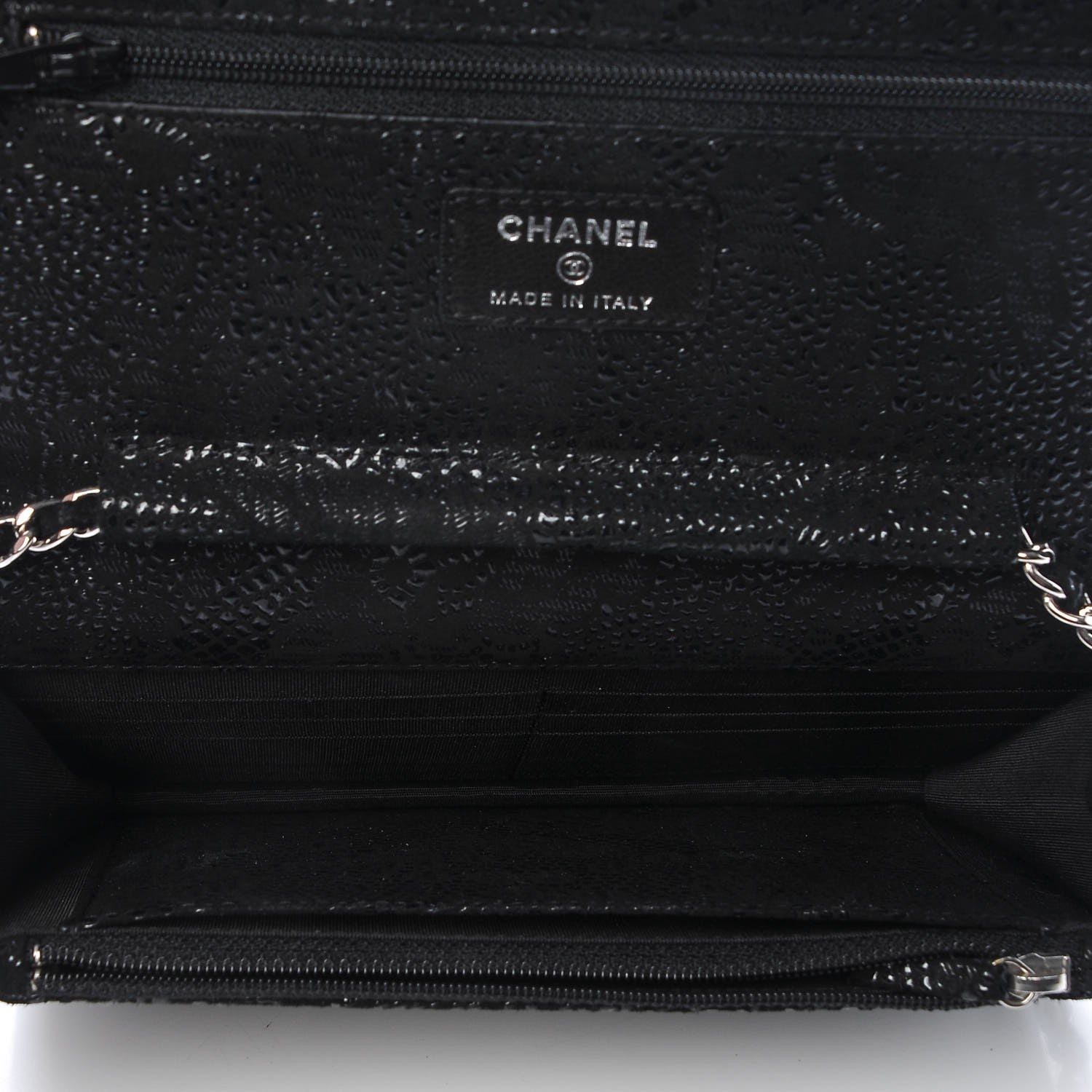 Chanel Suede Wallet on Chain WOC Black 5 of 8