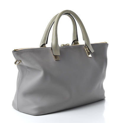 Chloe Smooth Calfskin Small Baylee Tote Marshmallow Cashmere Grey 3 of 9