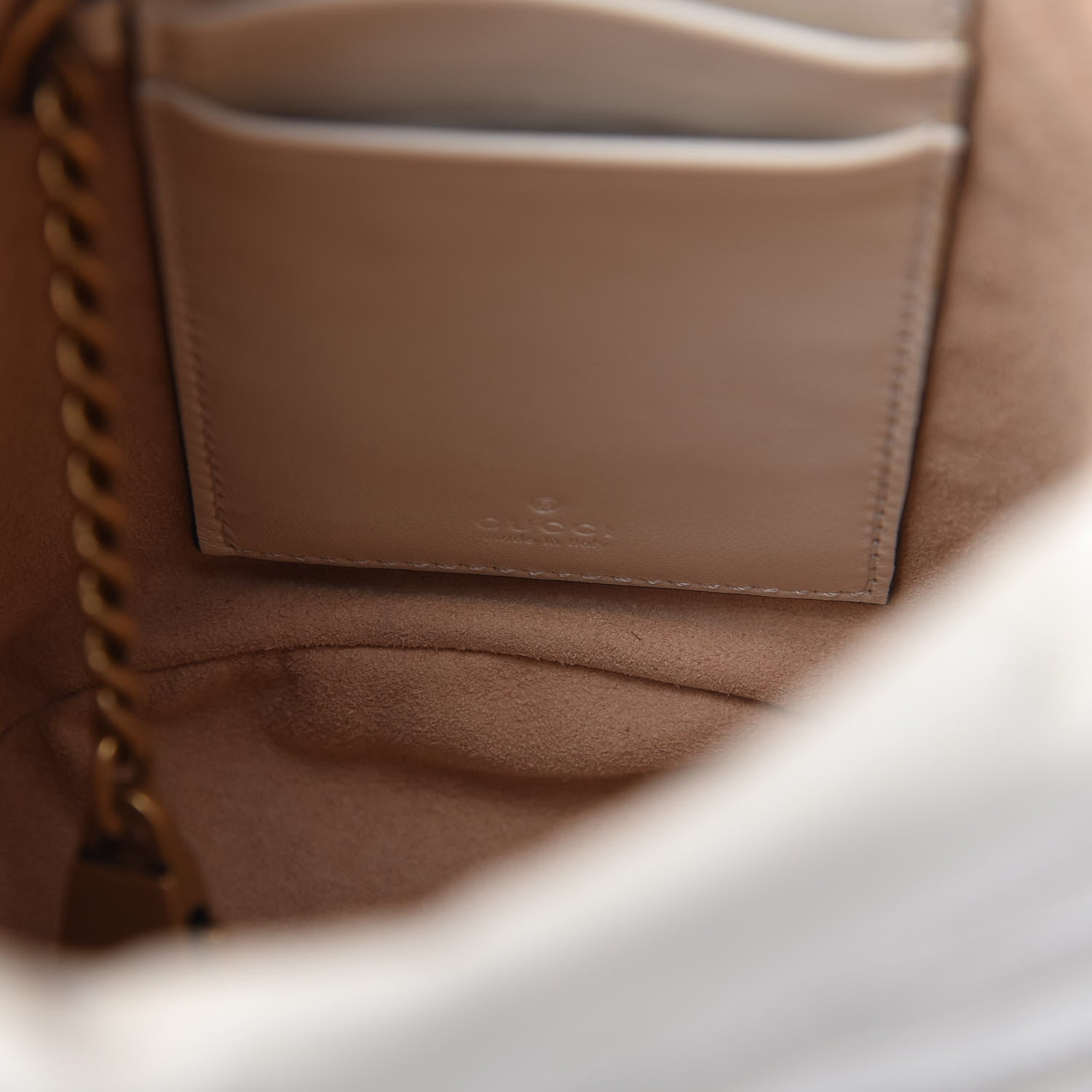 Gucci Calfskin Matelasse Mini GG Marmont 2.0 Bucket Bag White 8 of 10