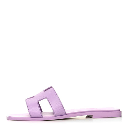 Hermes Epsom Oran Sandals 38 Violet Amethyste 1 of 10