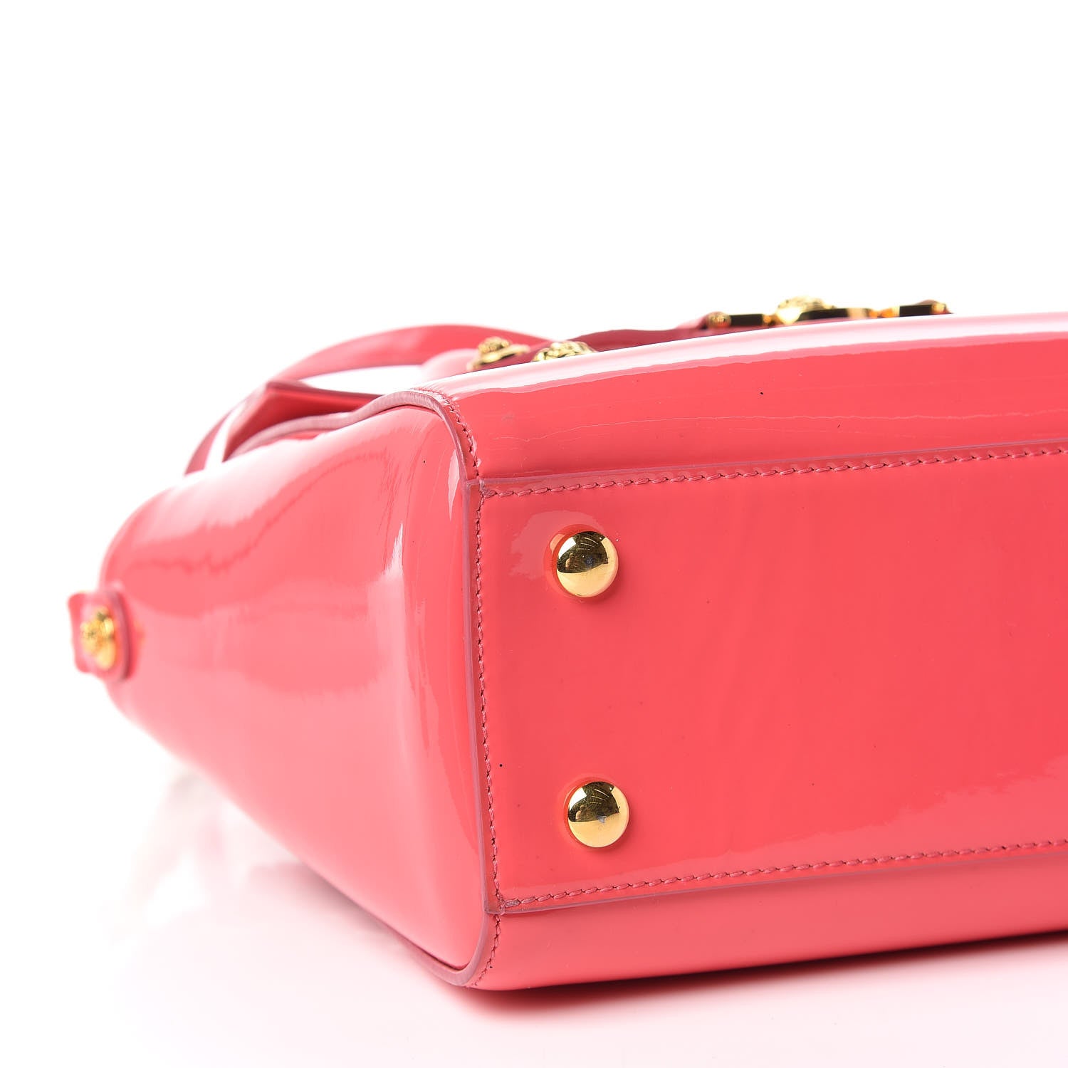 Versace Patent Small Signature Bag Pink 5 of 13