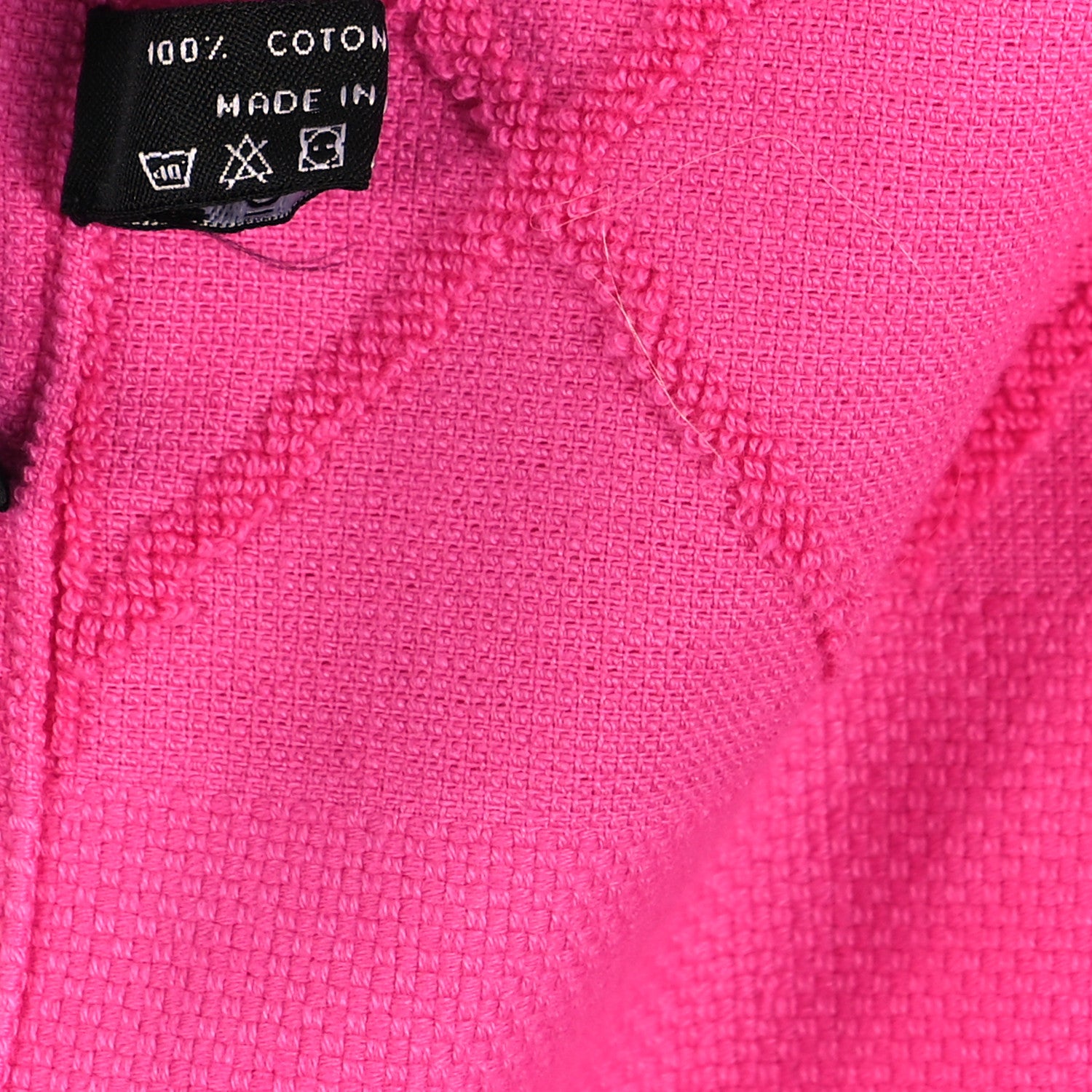 Chanel Terry Cotton CC Bath Towel Dark Pink 5 of 6