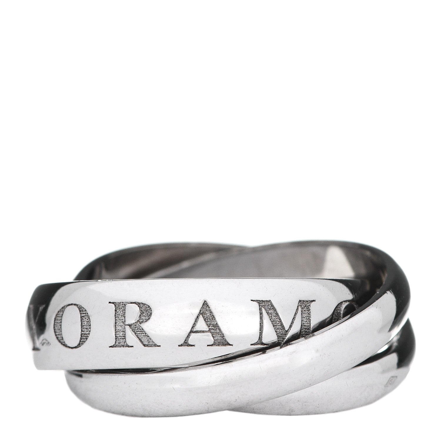Cartier 18K White Gold Amour Trinity Ring 55 7.25 1 of 7