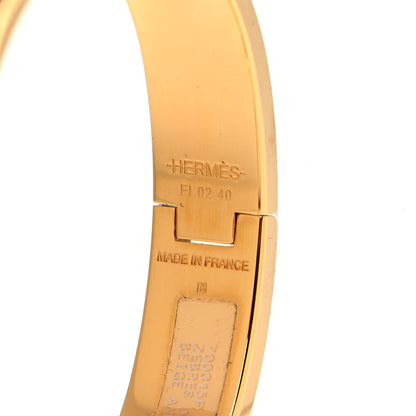 Hermes Enamel Narrow Print Zebres De Tanzania Clic Clac H Bracelet Beige Blue 4 of 4