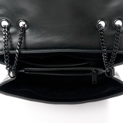 Saint Laurent Calfskin Y Quilted Monogram Monochrome Medium Loulou Chain Satchel Black 5 of 11