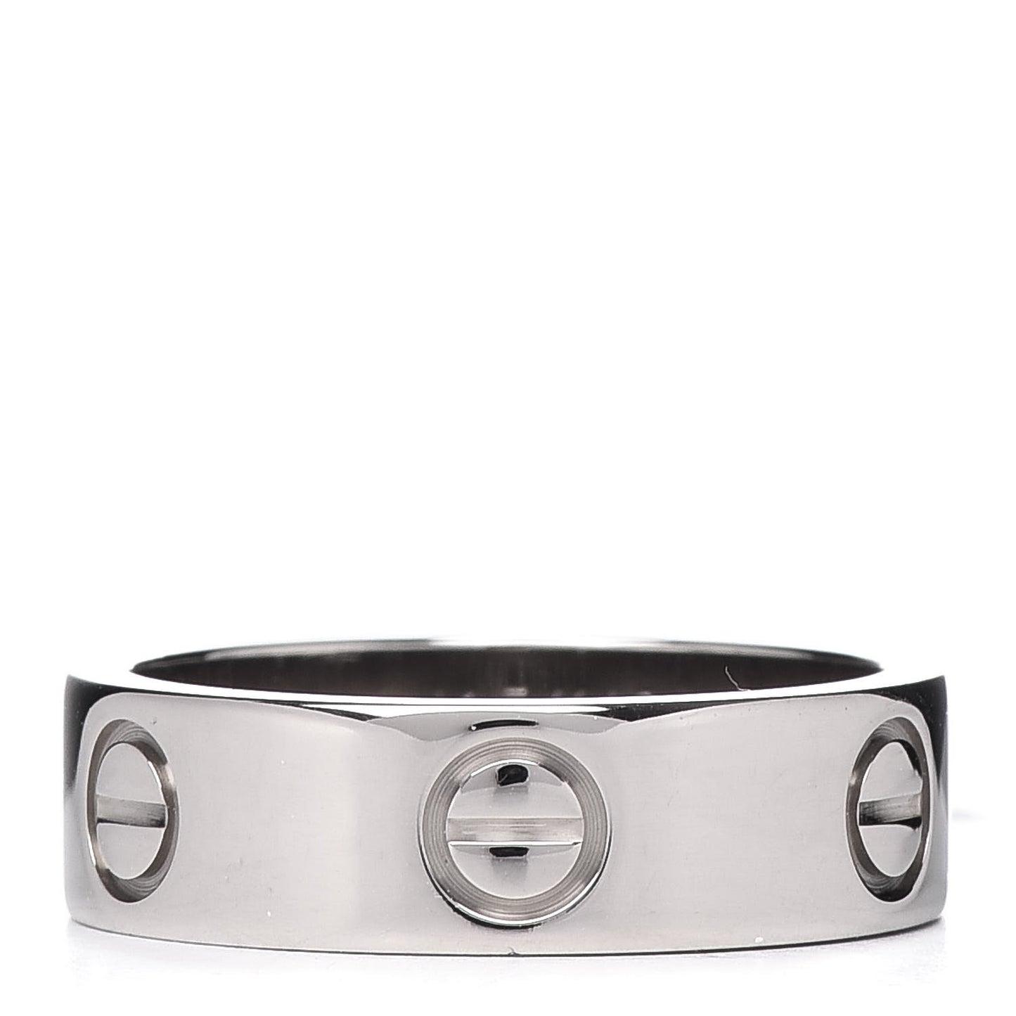18K White Gold 5.5mm LOVE Ring 52 6