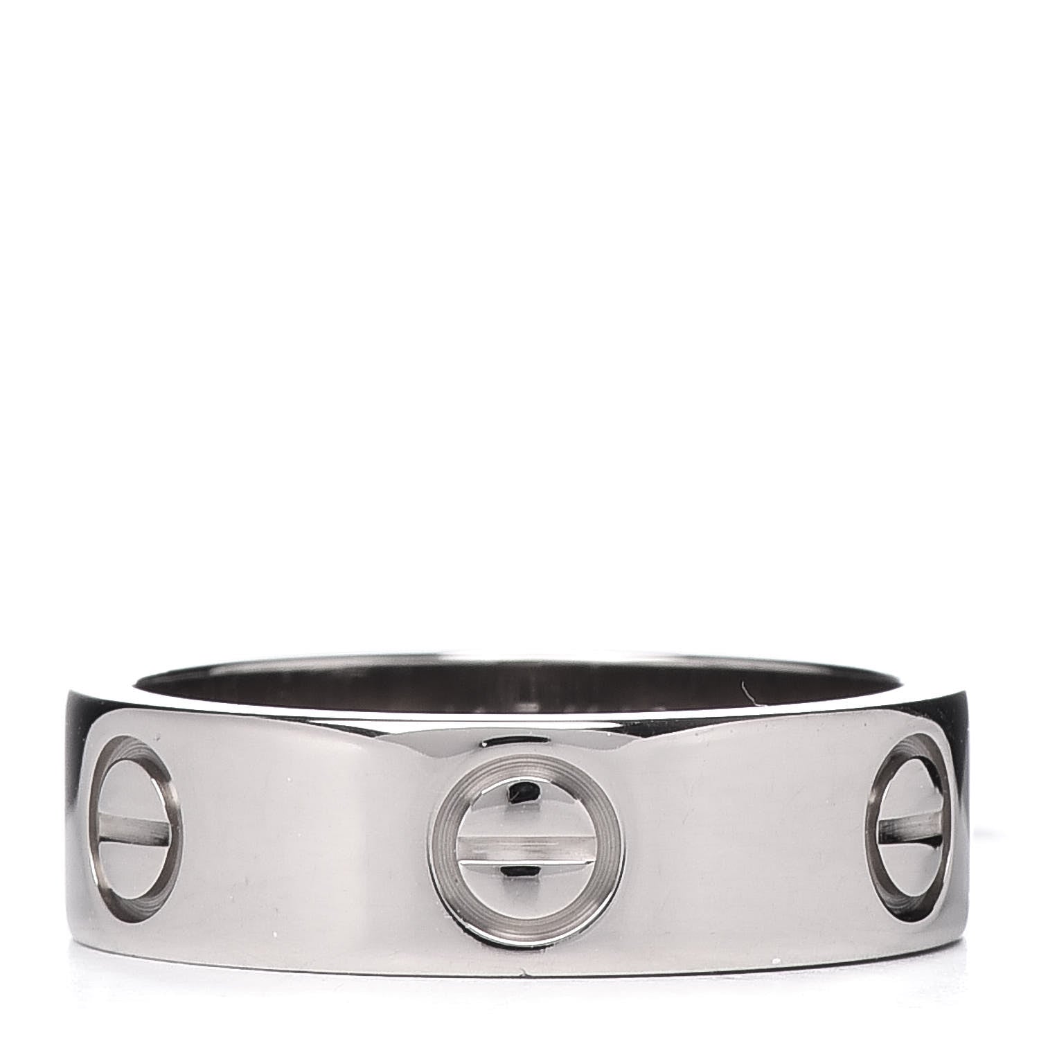 Cartier 18K White Gold 5.5mm LOVE Ring 52 6 1 of 5