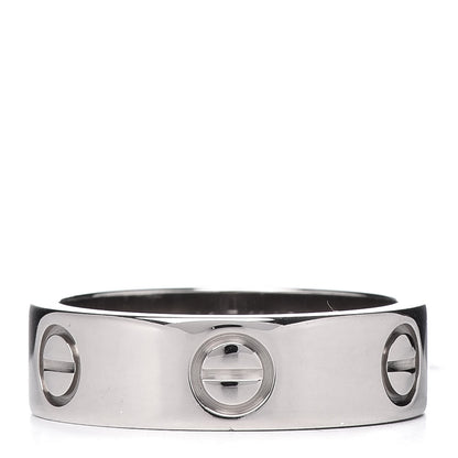 Cartier 18K White Gold 5.5mm LOVE Ring 52 6 1 of 5