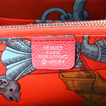 Hermes Epsom Silk'In Compact Wallet Rose Azalee 6 of 12