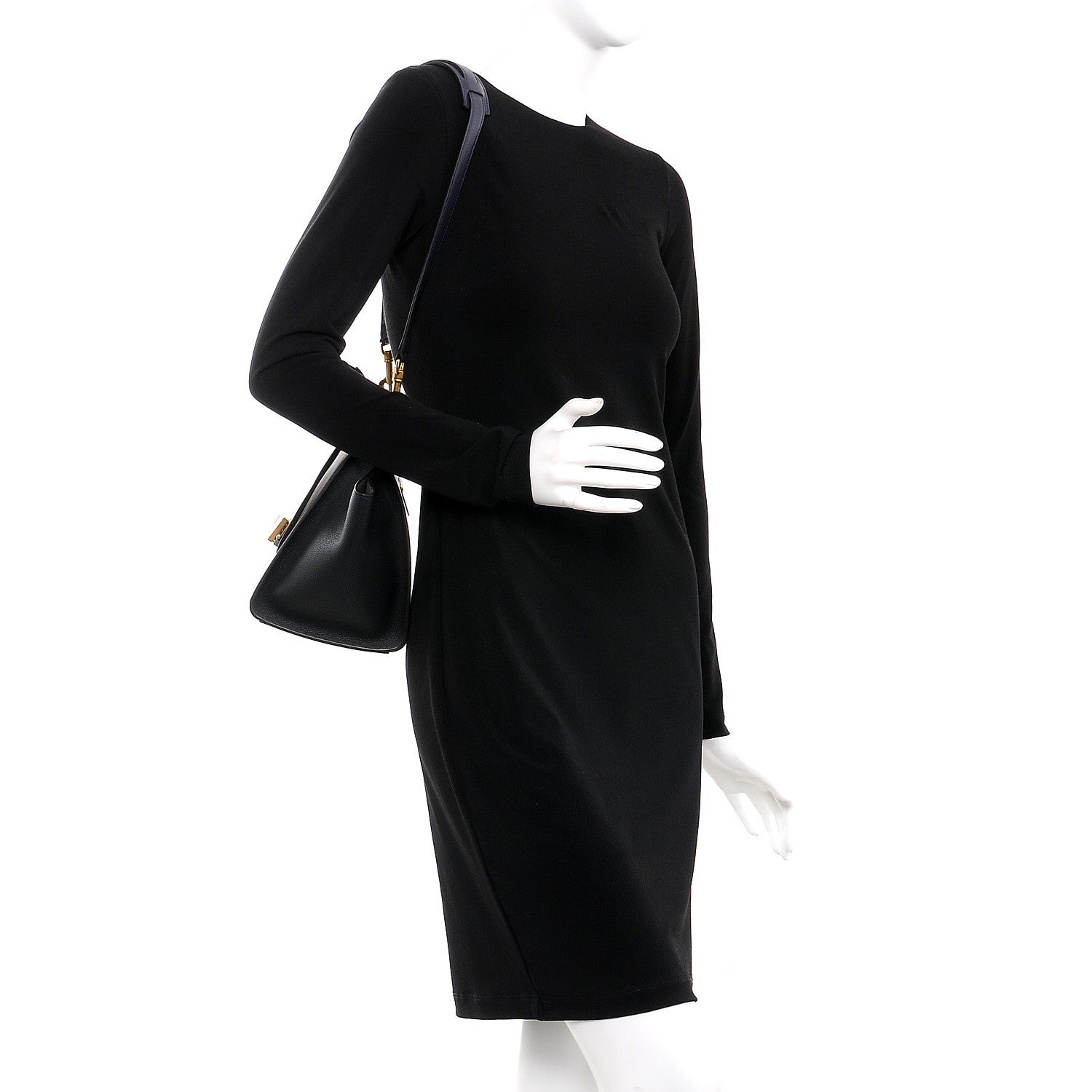 Celine Sleek Calfskin Small Tri-Color Trapeze Dark Blue 2 of 7