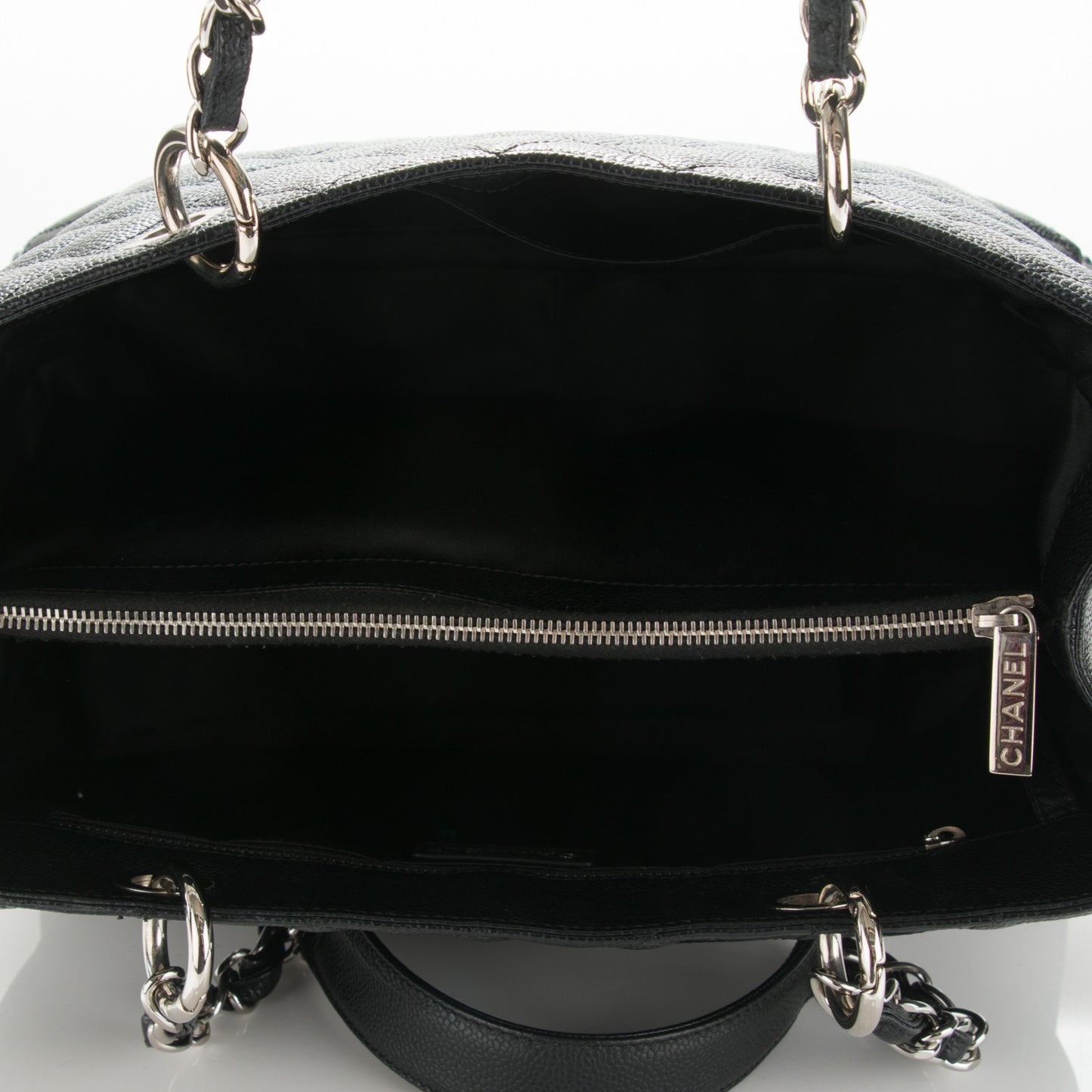 Caviar Quilted Grand Shopping Tote GST Black