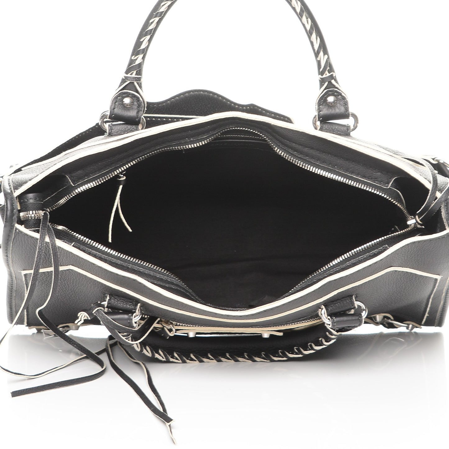 Supple Grained Calfskin Classic Silver Hardware Highlight City Black