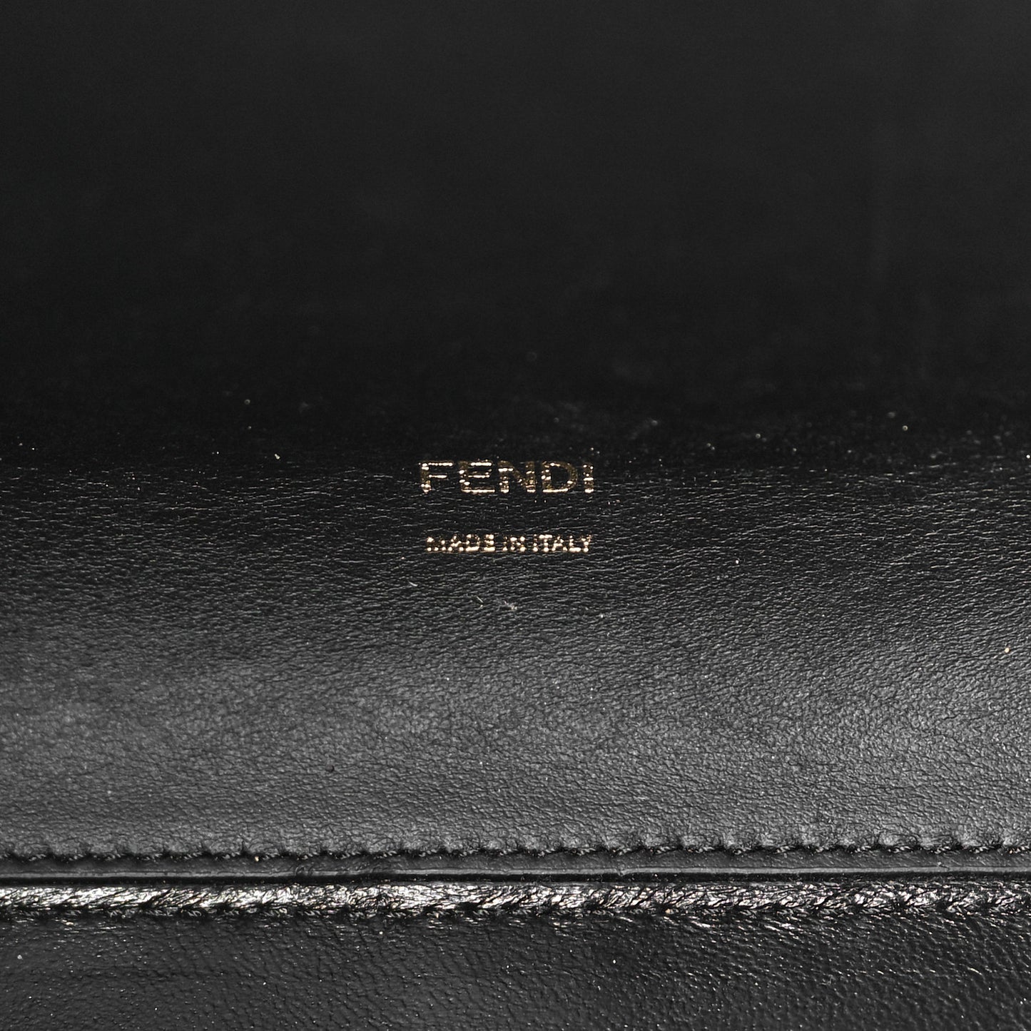 Vitello Seta Shearling FF 1974 Large Peekaboo X-Lite Black