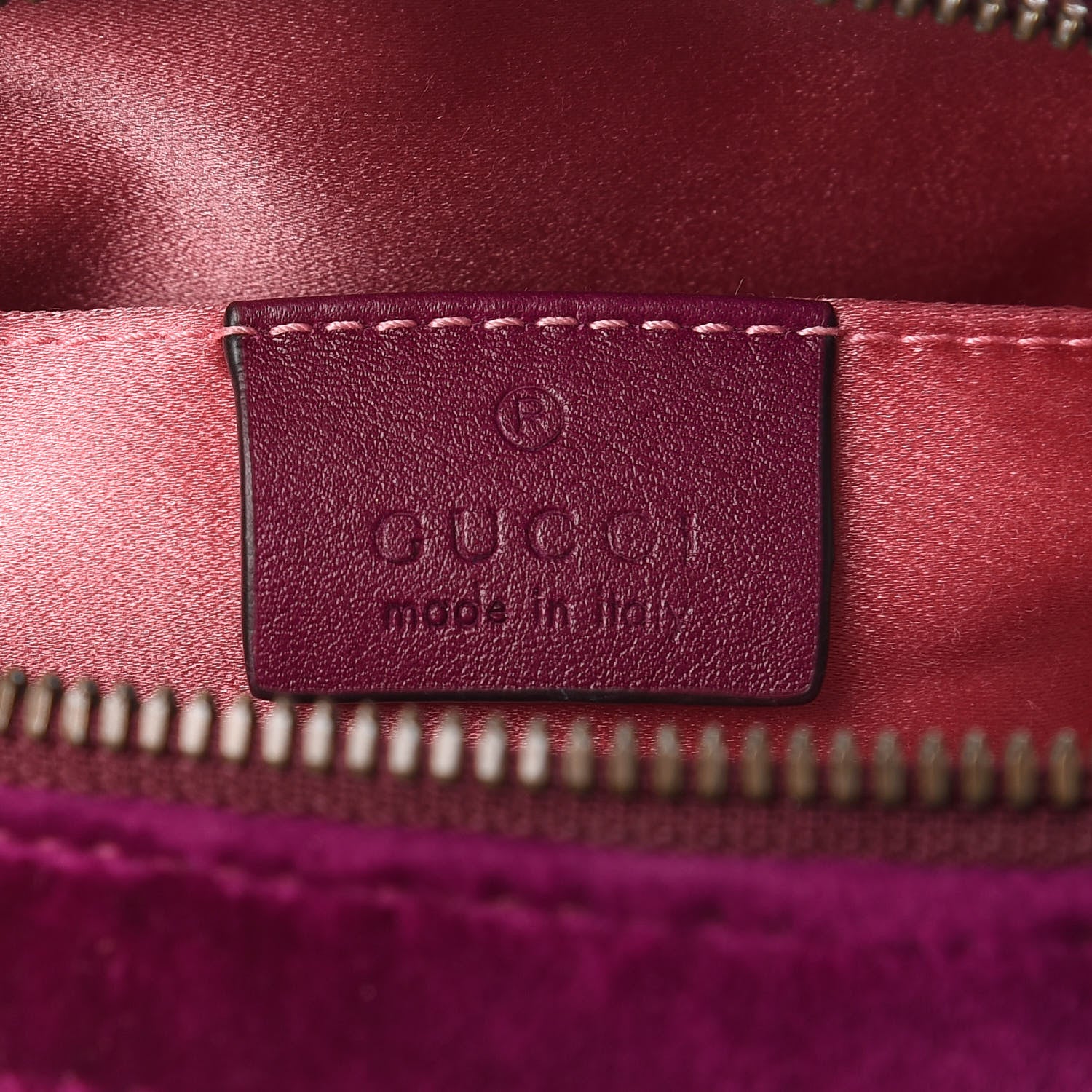 Gucci Velvet Matelasse GG Marmont Belt Bag 75 30 Fuchsia Violet Cyclamen 7 of 10