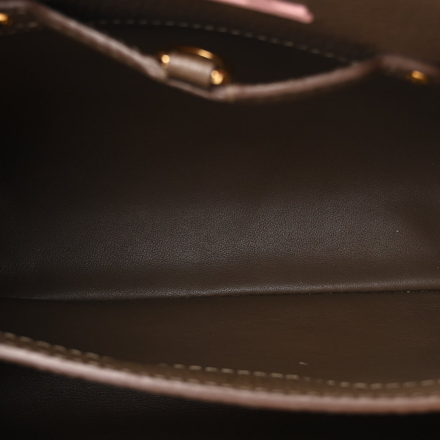 Taurillon Capucines BB Smokey Brown Creme Pink