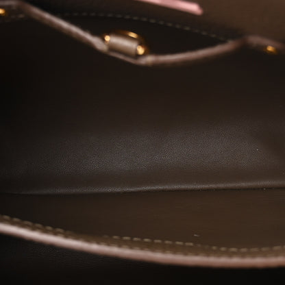 Louis Vuitton Taurillon Capucines BB Smokey Brown Creme Pink 5 of 10
