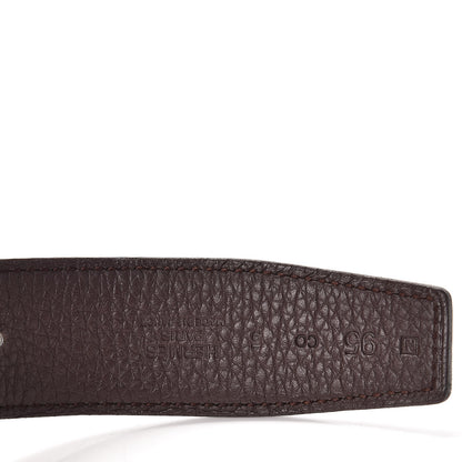 Hermes Box Togo 32mm H Belt 95 Black Chocolate 5 of 7