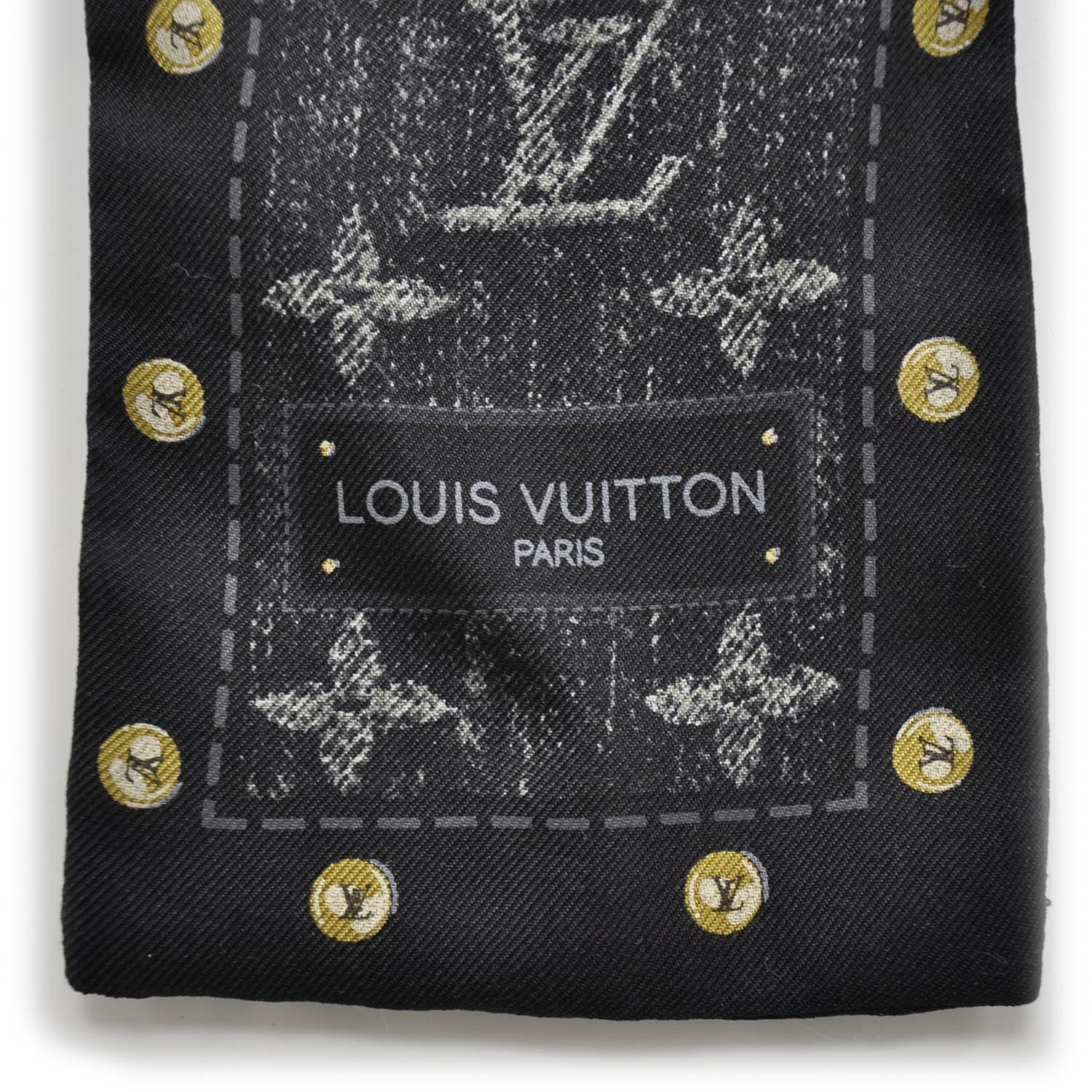 Louis Vuitton Silk Monogram New Denim Bandana Black 2 of 4
