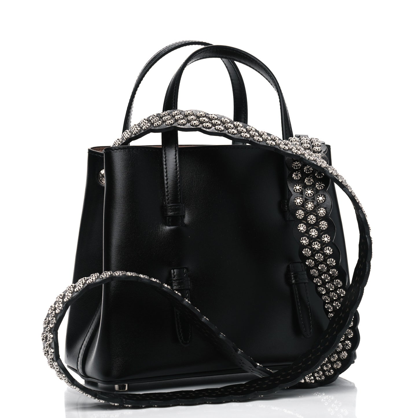 Calfskin Clou Etoile Strap Mina 20 Bag Black