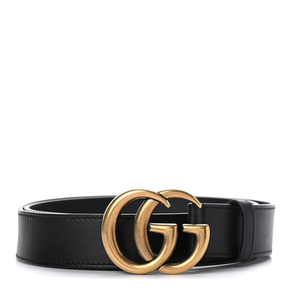 Gucci Calfskin Double G 30mm Belt 75 30 Black 1 of 5