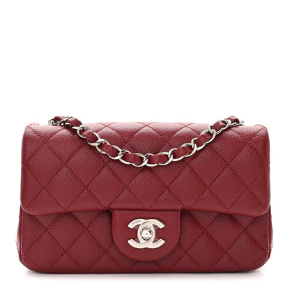 Chanel Caviar Quilted Mini Rectangular Flap Burgundy 1 of 10