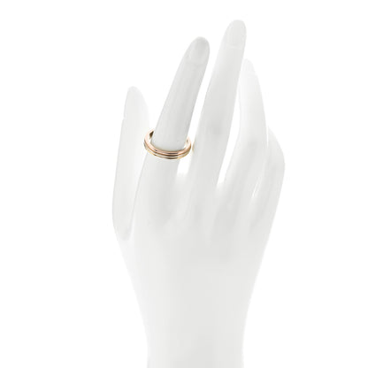 Cartier 18K Pink White Yellow Gold 3.8mm Trinity Wedding Band Ring 57 8 2 of 5