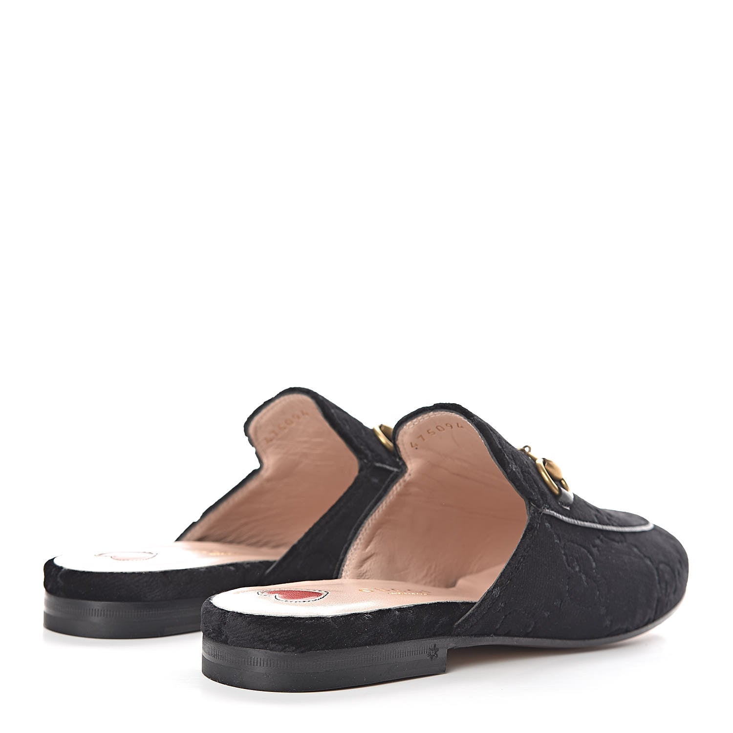 Gucci Velvet GG Monogram Womens Princetown Slippers 36 Black 4 of 10