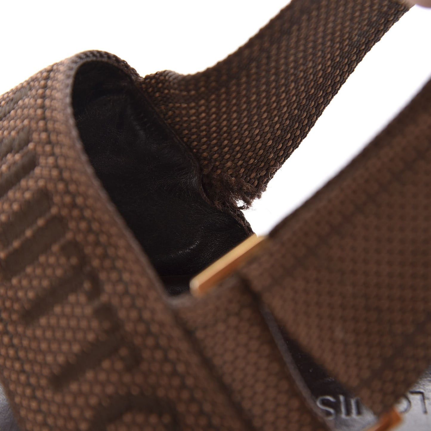 Nylon Platform Flat Sandals 39.5 Brown