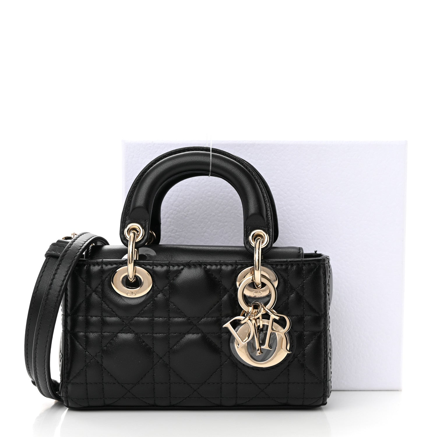 Christian Dior Lambskin Cannage Micro Lady D-Joy Black 14 of 14