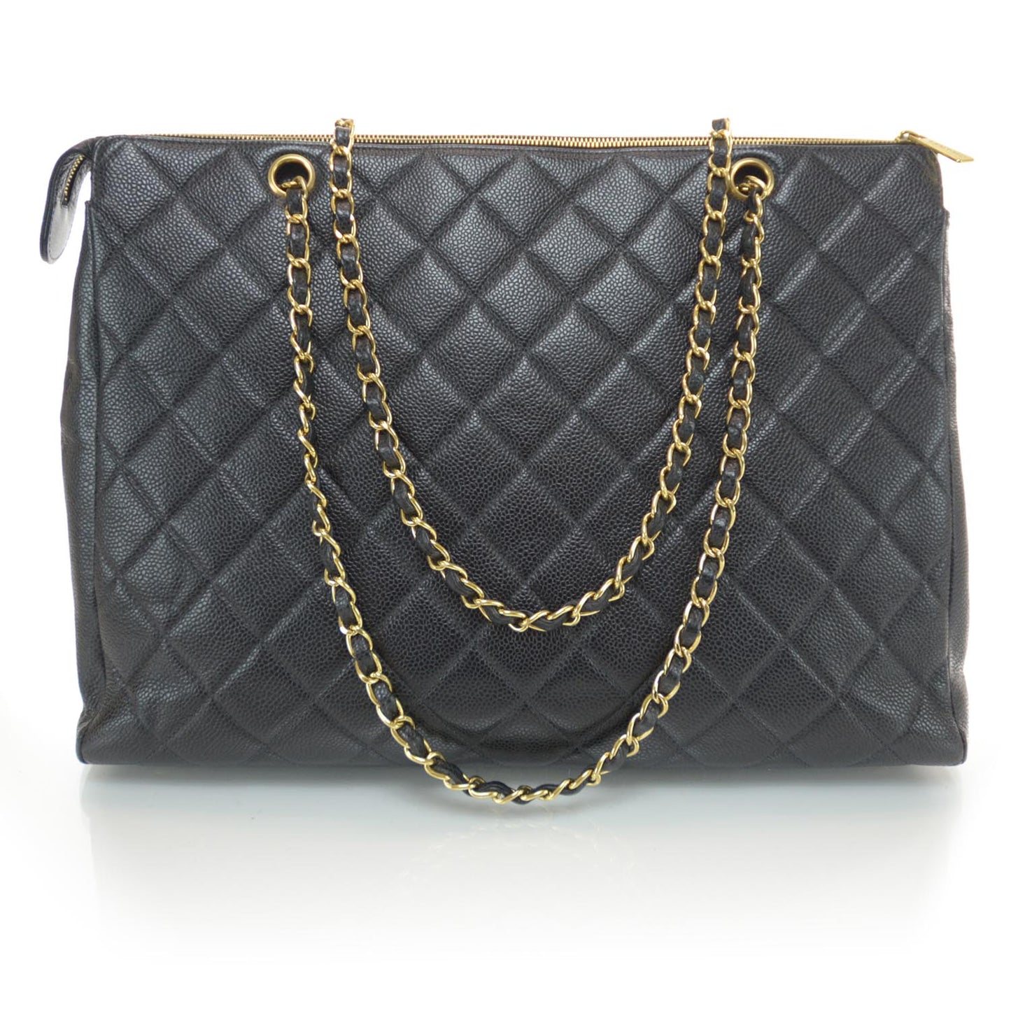 Caviar Quilted CC Shoulder Bag Black