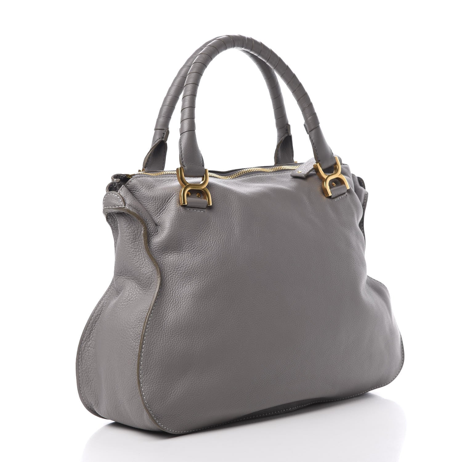 Chloe Calfskin Large Marcie Satchel Cashmere Grey 3 of 12