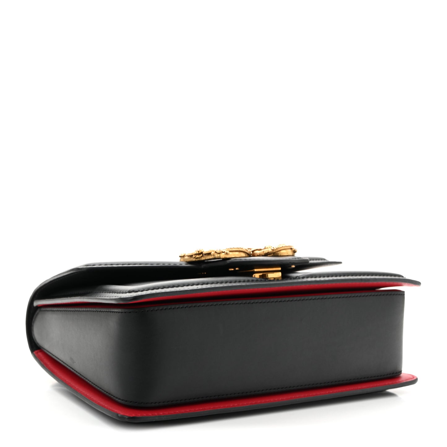 Smooth Calfskin Small DG Amore Top Handle Bag Black
