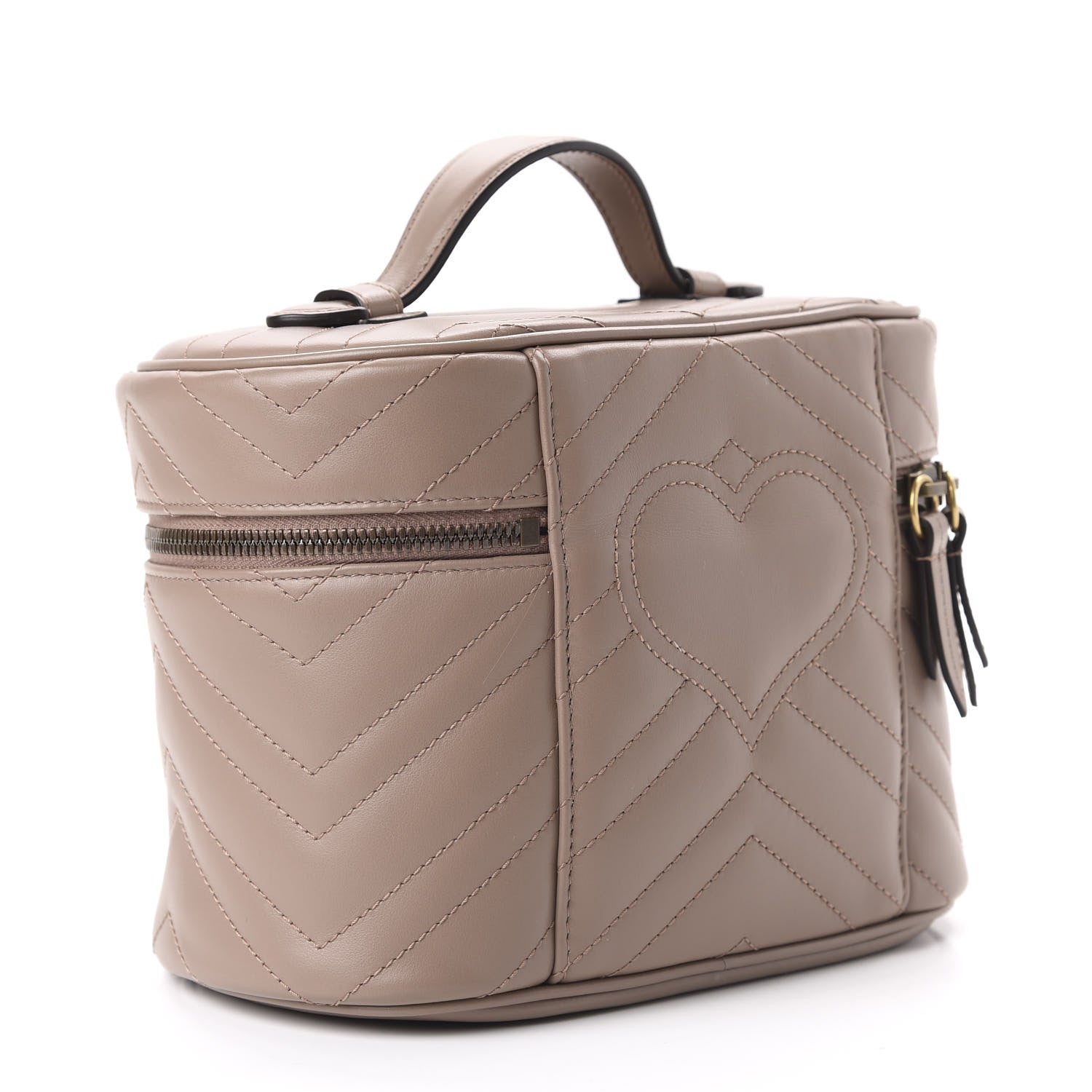 Gucci Calfskin Matelasse GG Marmont Vanity Cosmetic Case Porcelain Rose 3 of 10