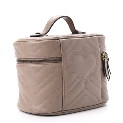 Gucci Calfskin Matelasse GG Marmont Vanity Cosmetic Case Porcelain Rose 3 of 10