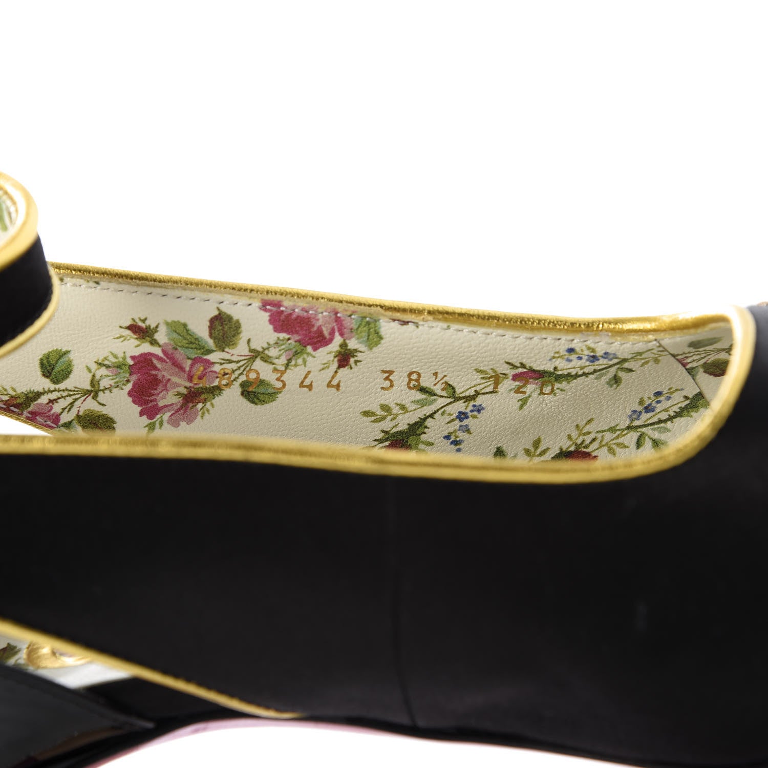 Gucci Satin Embroidered Dragon Caspar Pumps 38.5 Black 9 of 10