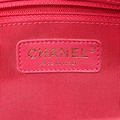 Chanel Calfskin Quilted Coco Shelter Bowling Bag Dark Pink Red 6 of 9