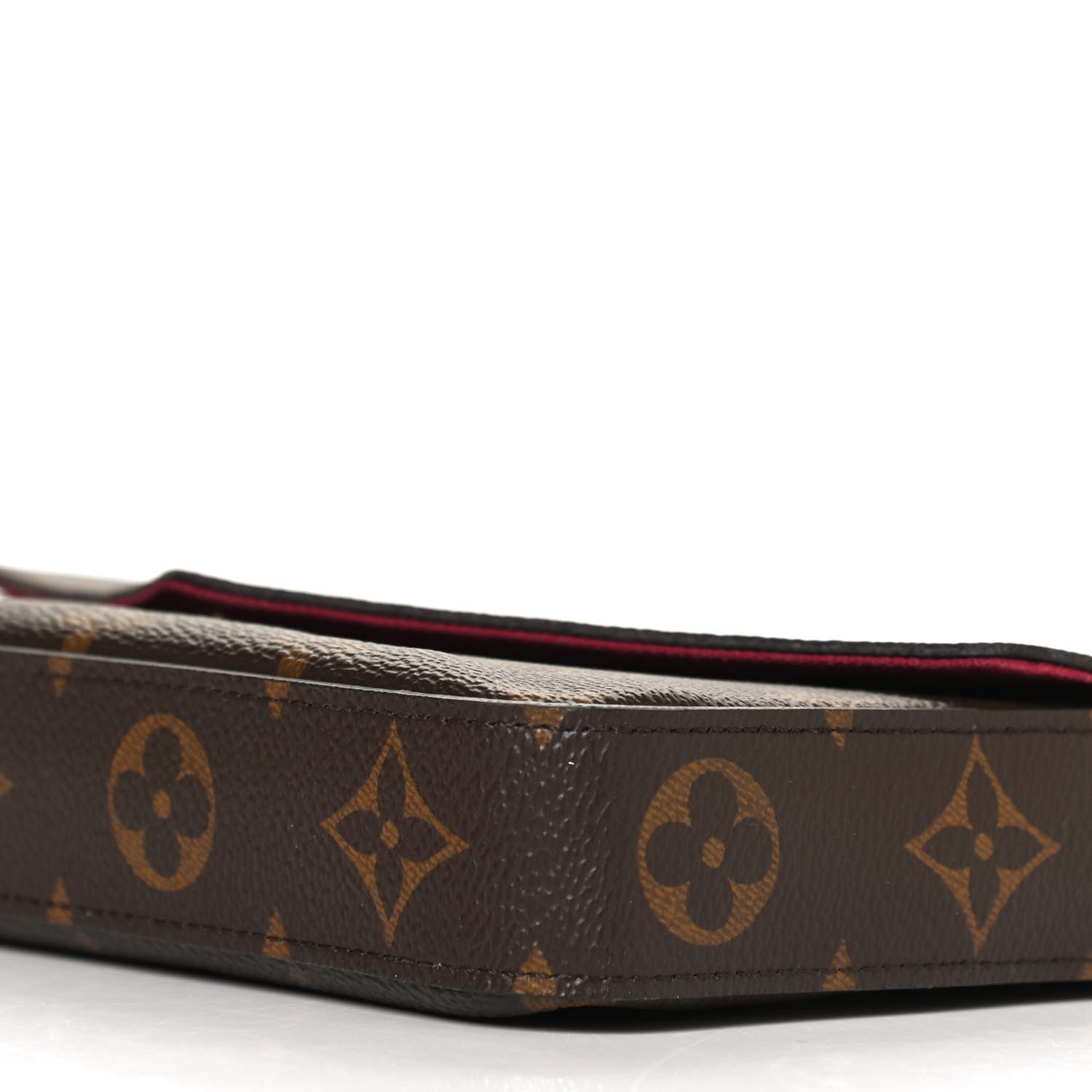 Louis Vuitton Monogram Pochette Felicie Chain Wallet Fuchsia 9 of 10