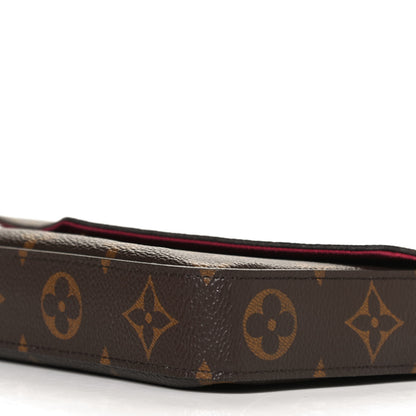 Louis Vuitton Monogram Pochette Felicie Chain Wallet Fuchsia 9 of 10