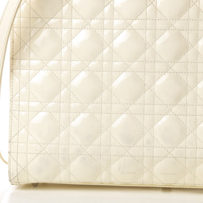Christian Dior Patent Cannage Large Lady Dior White 13 of 14