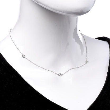 Tiffany Platinum Elsa Peretti Diamonds by the Yard 5 Station Necklace 2 of 7