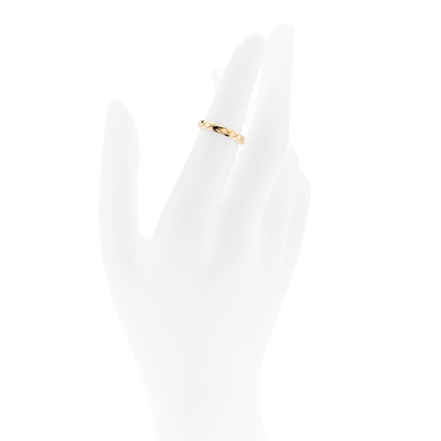 Chanel 18K Yellow Gold Mini Coco Crush Ring 49 4.75 2 of 4
