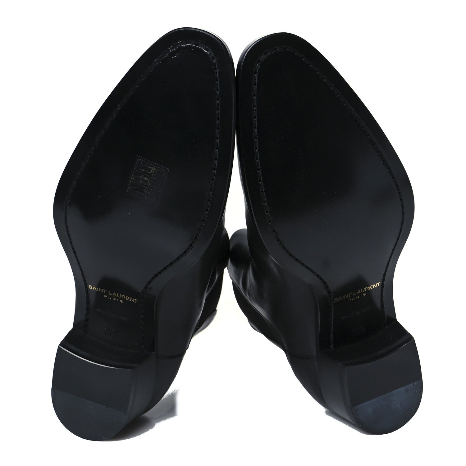 Saint Laurent Calfskin Mens Wyatt Chelsea Boots 39.5 Black 6 of 11