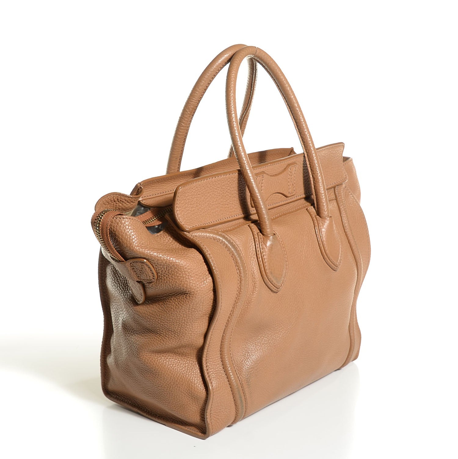 Celine Pebbled Calfskin Mini Luggage Camel 3 of 9